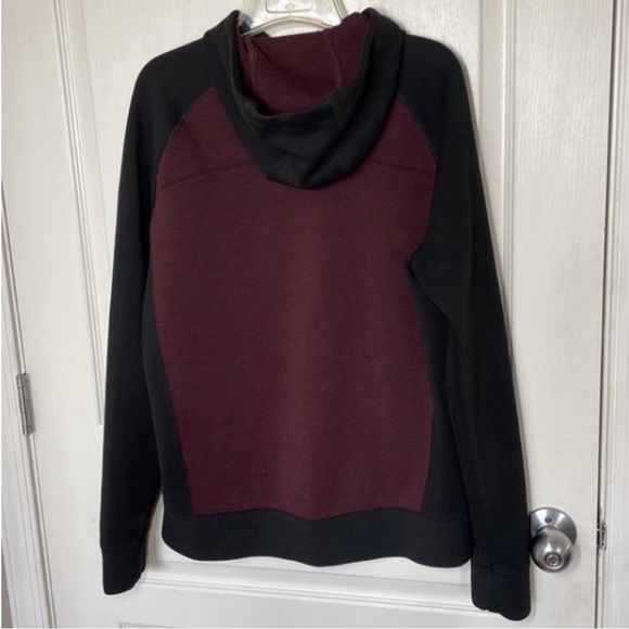 American Eagle Flex Zip Sweatshirt Burgundy Gray Heavyweight Hoodie Winter Gift - Picture 9 of 16